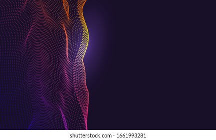 Composed of particles swirling abstract graphics,background of sense of science and technology.