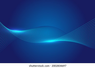 Besteht aus Teilchen, die abstrakte Grafiken drehen, Hintergrund des Gefühls von Wissenschaft und Technologie.