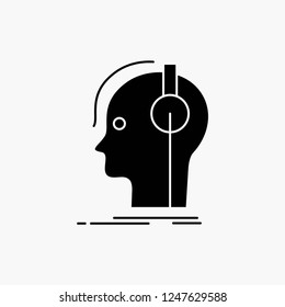 composer, headphones, musician, producer, sound Glyph Icon. Vector isolated illustration