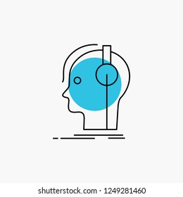 composer, headphones, musician, producer, sound Line Icon