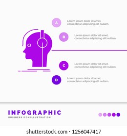 composer, headphones, musician, producer, sound Infographics Template for Website and Presentation. GLyph Purple icon infographic style vector illustration.