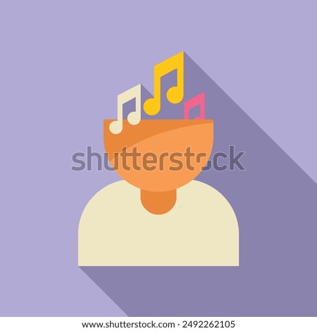Composer is imagining a melody, composing a new song, or enjoying listening to music