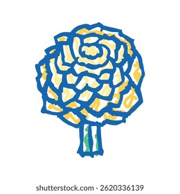 composite bouquet flower doodle icon sketch vector. composite bouquet flower sign. isolated symbol illustration
