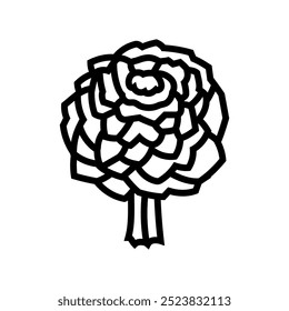 composite bouquet flower line icon vector. composite bouquet flower sign. isolated contour symbol black illustration