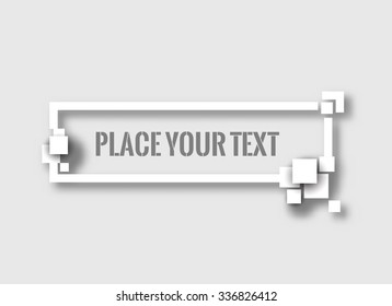 Composite empty banner with places for text and design, eps10 vector background