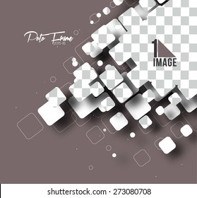 Composite empty frame with places for design, eps10 vector