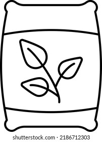 Composite and Fertlizers vector line icon design, Farming and Agriculture symbol, village life Sign, Rural and Livestock stock illustration, Seeds Bag Concept