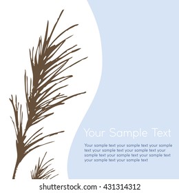 Composite image of twigs, grasses, or algae on a light background. Abstract cover suitable for corporate identity, printed products on the theme of nature.