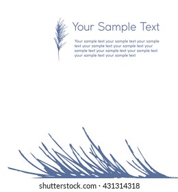 Composite image of twigs, grasses, or algae on a light background. Abstract cover suitable for corporate identity, printed products on the theme of nature.