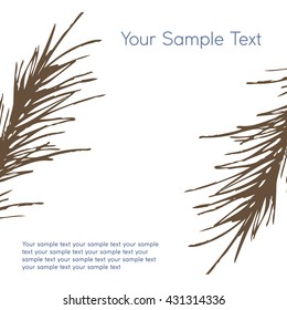 Composite image of twigs, grasses, or algae on a light background. Abstract cover suitable for corporate identity, printed products on the theme of nature.