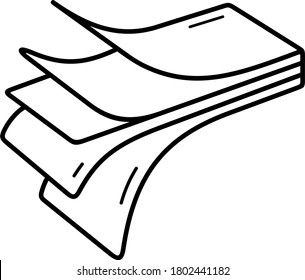 Composite materials. Vector outline icon.