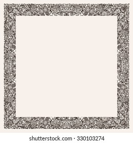 a composite pattern curls and spirals photo frame gray