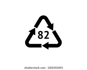 Composite Recycling codes. Recycling symbol on an isolated background. Mobius strip.
Special icon for sorting and recycling. Secondary use. Vector illustration for Packaging.
