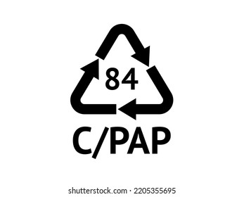 Composite Recycling codes. Recycling symbol on an isolated background. Mobius strip.
Special icon for sorting and recycling. Secondary use. Vector illustration for Packaging.
