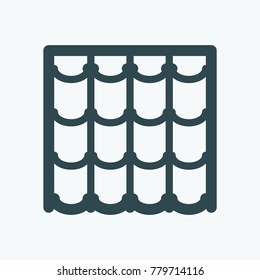 Composite roof vector icon