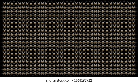 Composite stars of ocher and white form a lattice.