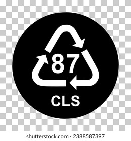 Composite symbol, ecology recycling sign isolated on white background. Package waste icon . Biodegradable