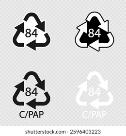 Composites recycling symbol 84 C PAP set.