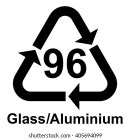 Composites recycling symbol 96 , Composites recycling code 96 , vector illustration