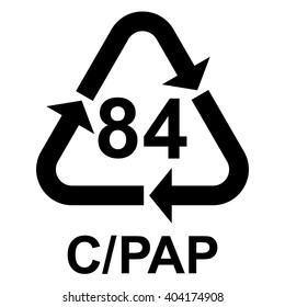 Composites recycling symbol C/PAP 84 , vector illustration