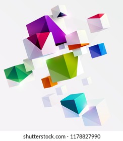 Composition of 3D cubes in perspective
