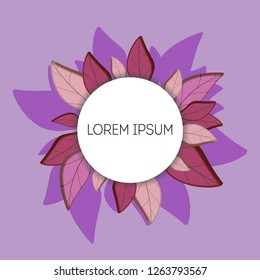 Composition with 3D stylized leaves