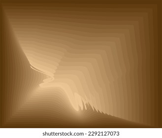 composition of abstract curved lines with shades of brown