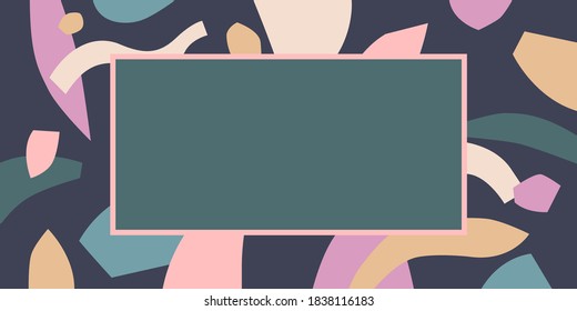 A composition with abstract elements in a popular style. Background for your design. Poster for a blog and website. Fashionable vector illustration.