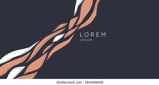 A composition with abstract elements in a popular style. Background for your design. Poster for a blog and website. Fashionable vector illustration.