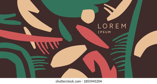 A composition with abstract elements in a popular style. Background for your design. Poster for a blog and website. Fashionable vector illustration.