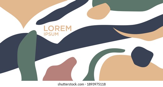 A composition with abstract elements in a popular style. Background for your design. Poster for a blog and website. Fashionable vector illustration.