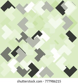 Composition with abstract geometric shapes, illustration 