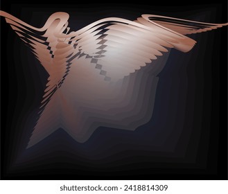 a composition of abstract planes and shapes with shades of brown gradations on a black background as one of the visual design elements