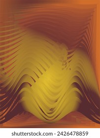 a composition of abstract planes and shapes in yellow, orange and brown gradations, artistically arranged on a brown background with orange gradations as background inspiration for visual design