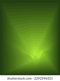 composición de formas abstractas de líneas y colores con tonos de verde