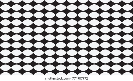 Composition with abstract shapes on a black  background, pattern