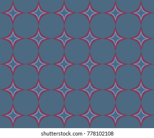 Composition with abstract shapes on a blue background, pattern    
