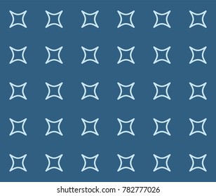 Composition with abstract shapes on a blue background, pattern    