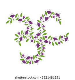 composition of bluebells purple color vector
