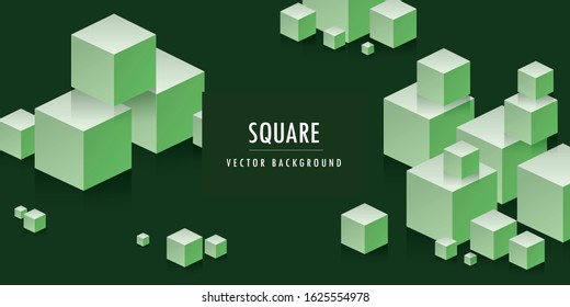 Composition with a bunch of 3d white cubes