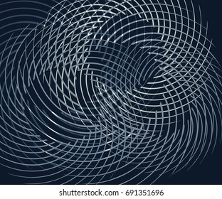 Composition with colorful abstract shapes on dark blue  background