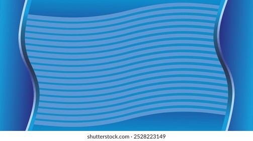 composition of curved and abstract plane shapes with blue gradient tones and matching background colors for visual design needs
