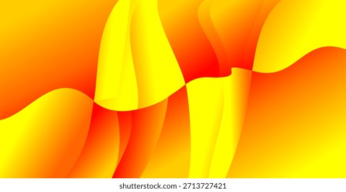 Una composicion de campo curvo y Formas abstractas con gradaciones de amarillo y rojo como diseño de fondo para arte visual o motivos en arte usado