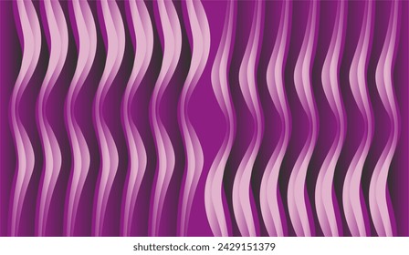 a composition of curved lines and abstract shapes with gradations of purple and violet as a background design for visual art or motifs in used art