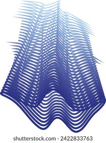 Composition of curved lines with blue gradients to support the visual design