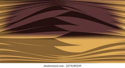 a composition of curved lines and brown gold gradient colors as background inspiration for graphic designs or ornaments for use in art