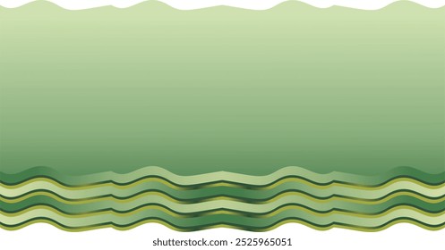 composition of curved lines and empty areas in green gradient as a background design in graphic visual elements and for other visual design needs