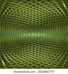 composition of curved lines and geometric abstract fields with gradations of green as background inspiration for visual communication design