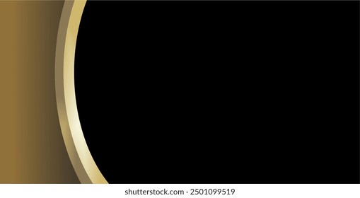 composition of curved lines and planes with gold and brown colors and empty space as background inspiration for visual communication design