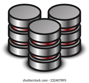 Composition of database, HDD cylinders
